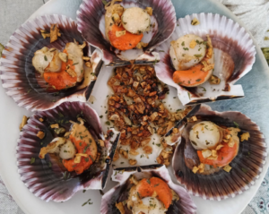 Receta de vieiras a la plancha